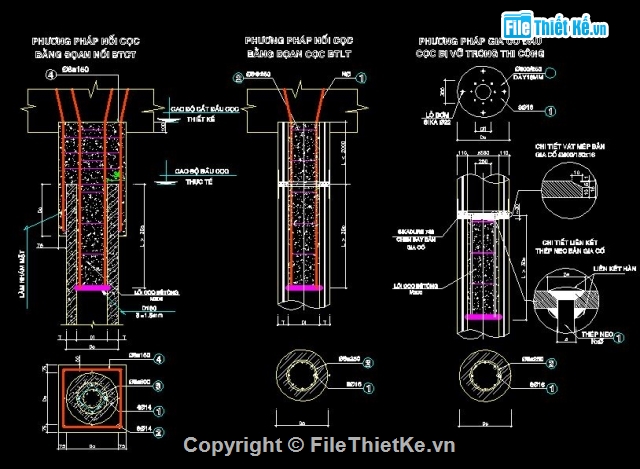 dự toán,cọc dự ứng,bản vẽ cad,thiết kế cọc